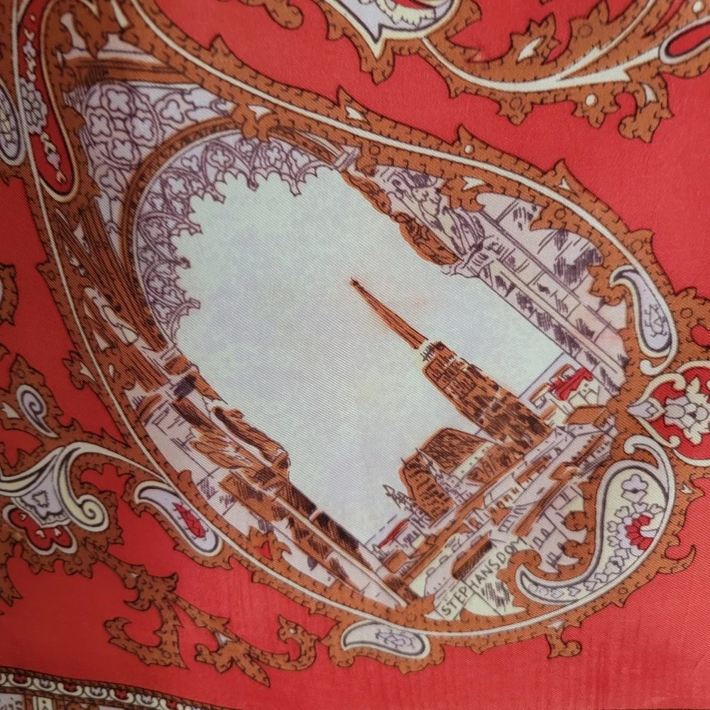 Silk scarf, paisley Vienna